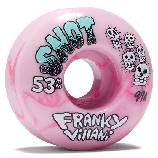 Snot | 53mm/99a Franky Villani Skulls Wheel - Pink Swirl