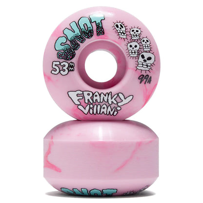 Snot | 53mm/99a Franky Villani Skulls Wheel - Pink Swirl