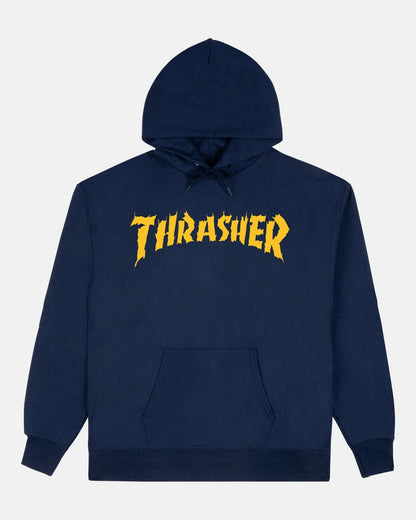 Thrasher | Burn It Down Pullover Sweatshirt - Navy Blue