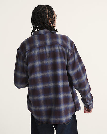 Vans | Bixby Plaid Flannel - Dark Port Red/Pewter Heather Grey