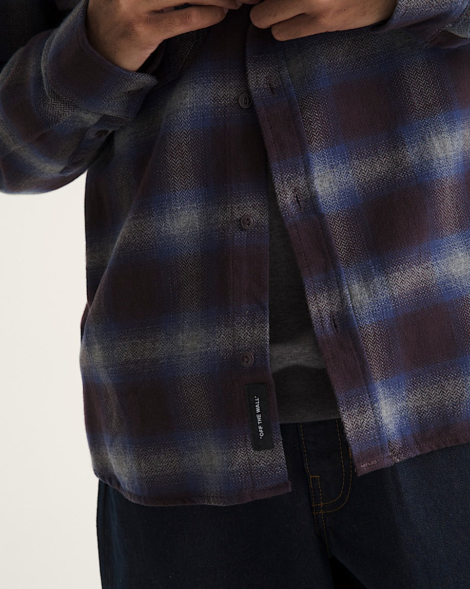 Vans | Bixby Plaid Flannel - Dark Port Red/Pewter Heather Grey