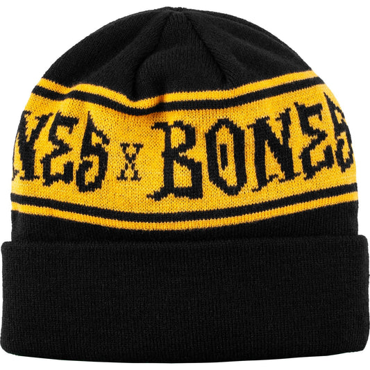 Bones | Stripe Beanie - Black/Gold
