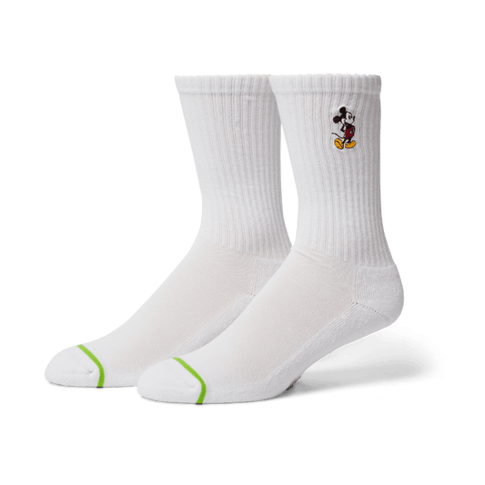 Huf | Classic Mickey Crew Socks - White