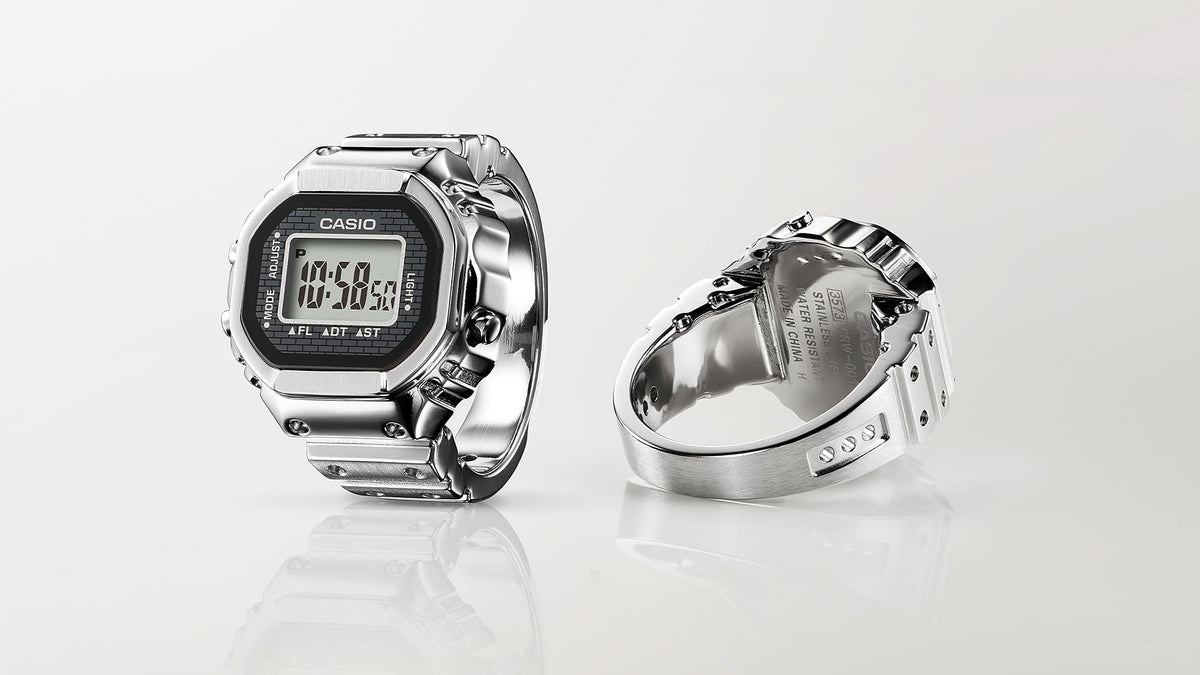 Casio | CRW001-1 G-Shock Nano Ring Watch - Stainless Steel Silver