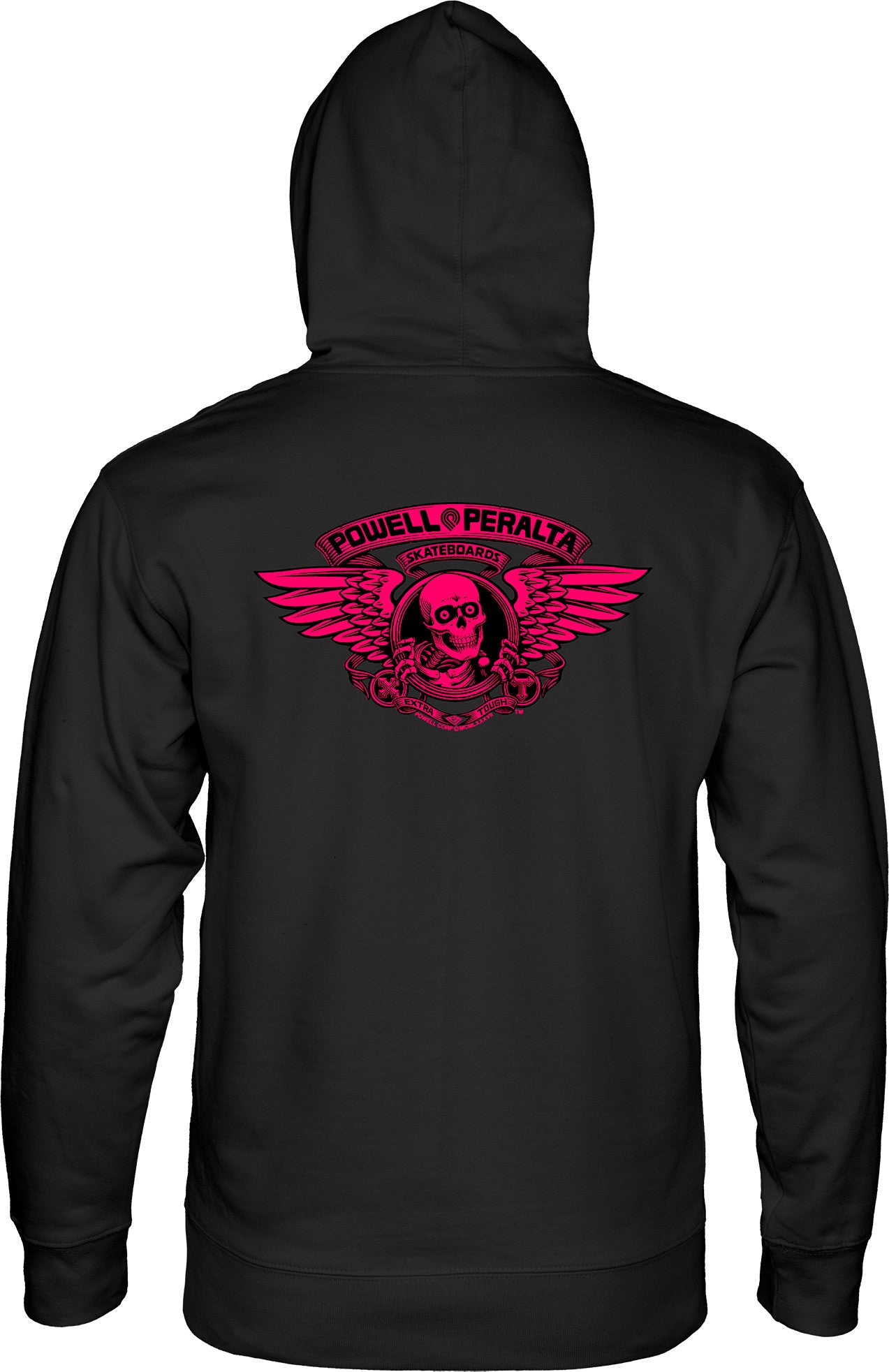 Powell Peralta | Winged Ripper Mid Weight Pullover - Black/Blacklight Pink