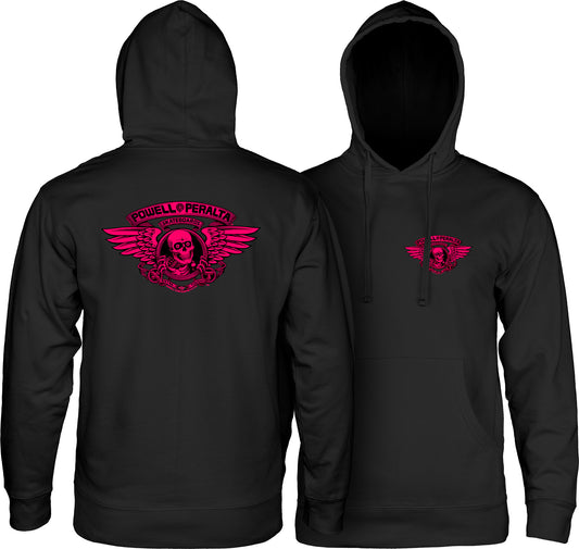 Powell Peralta | Winged Ripper Mid Weight Pullover - Black/Blacklight Pink