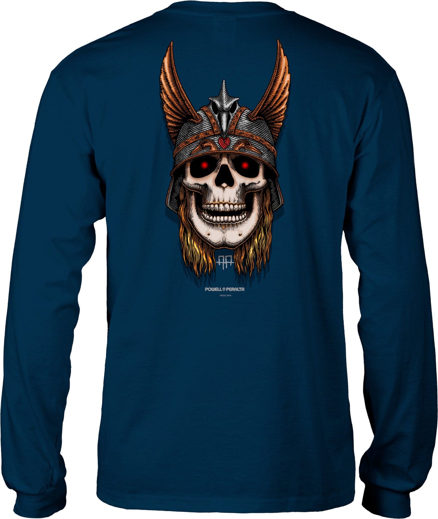 Powell Peralta | Andy Anderson Skull Longsleeve Shirt - Navy