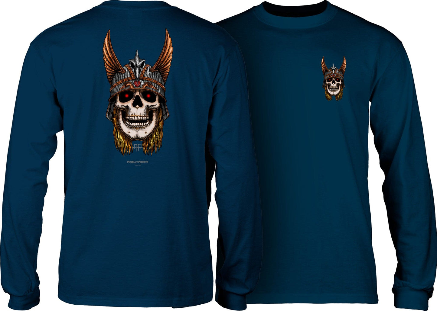 Powell Peralta | Andy Anderson Skull Longsleeve Shirt - Navy