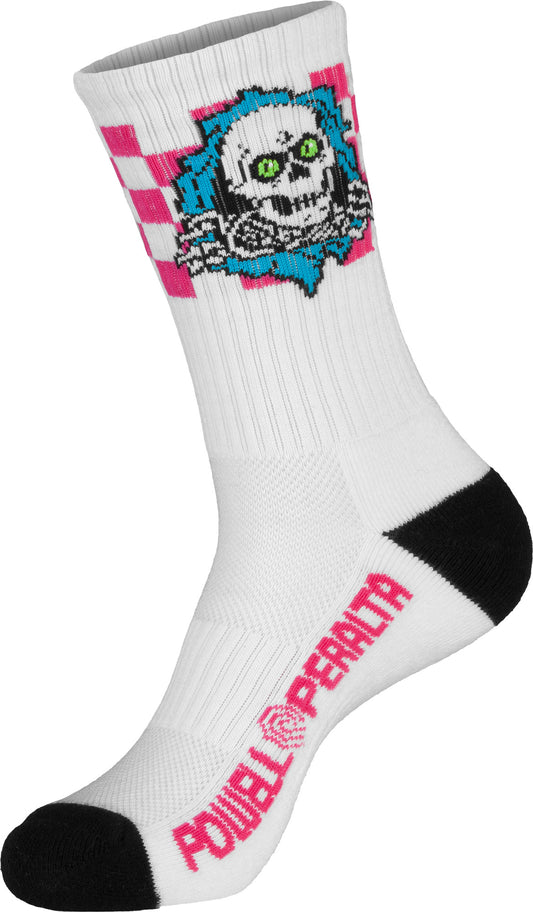 Powell Peralta | Ripper Socks Checker White/Pink/Blue - 8-12