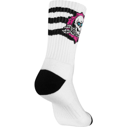 Powell Peralta | Ripper Socks Stripes White/Black/Pink - 8-12