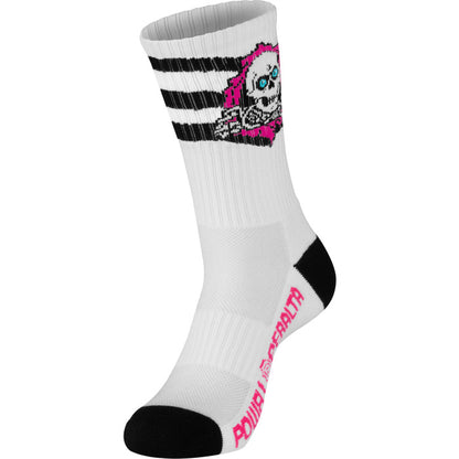 Powell Peralta | Ripper Socks Stripes White/Black/Pink - 8-12