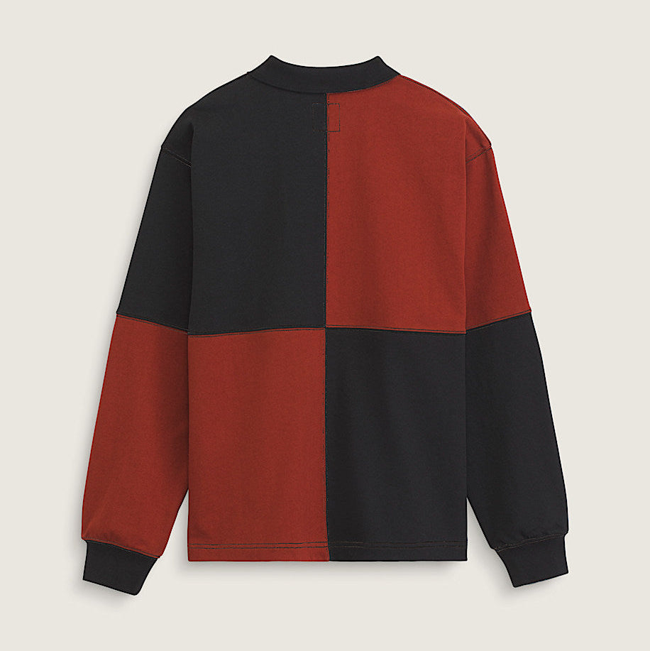 Vans | Check Rugby Longsleeve Shirt - Poppy Ember Red