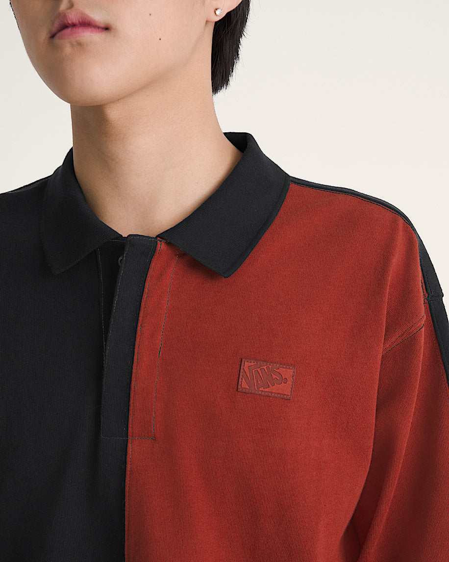 Vans | Check Rugby Longsleeve Shirt - Poppy Ember Red