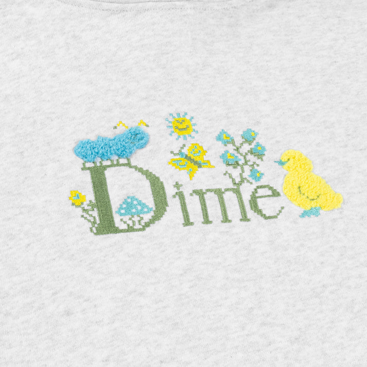 Dime | Classic Cross Stitch Hoodie - Ash