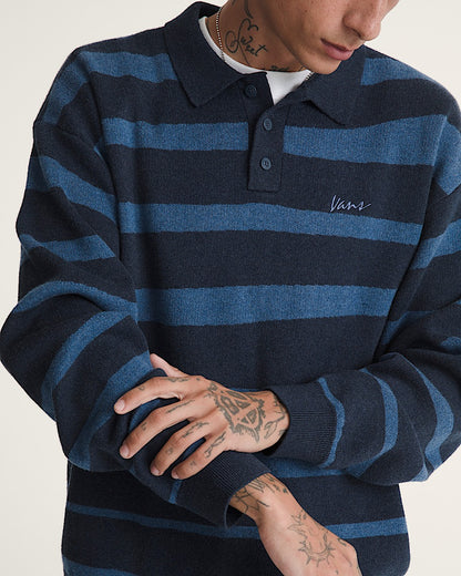 Vans | Davis Stripe Polo Sweater - Parisian Night