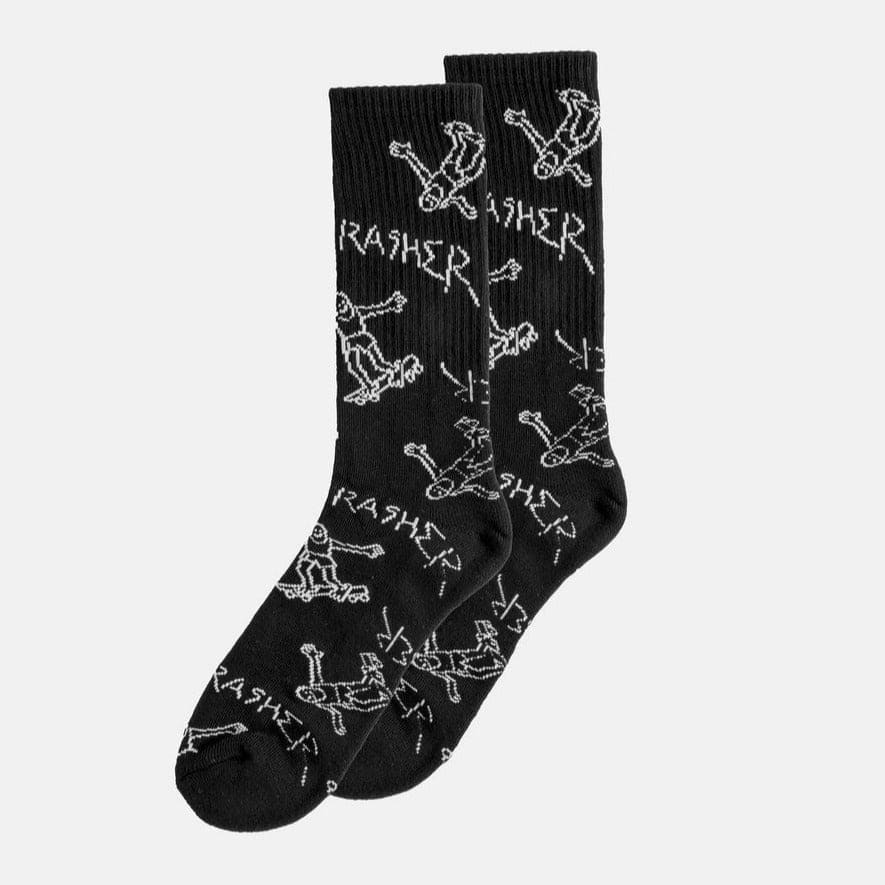 Thrasher | Gonz Logo Crew Socks - Black/White