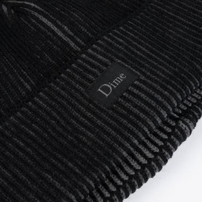 Dime | Classic Rib Beanie - Black/Charcoal