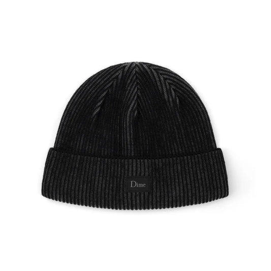 Dime | Classic Rib Beanie - Black/Charcoal