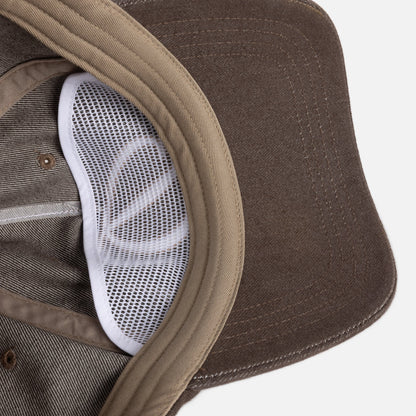 Dime | Cursive Denim Worker Cap - Brown Washed