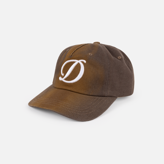 Dime | Cursive Denim Worker Cap - Brown Washed