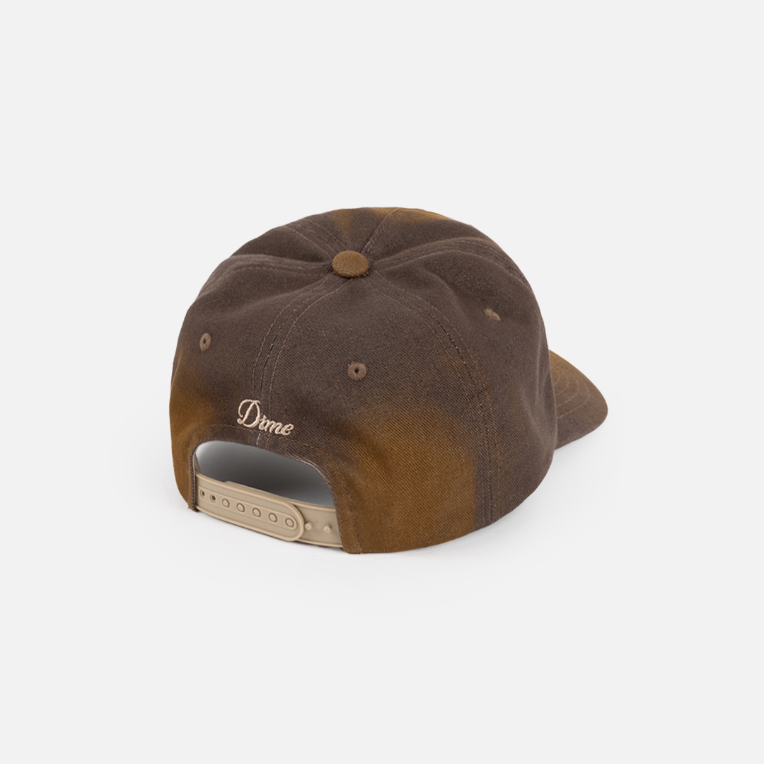 Dime | Cursive Denim Worker Cap - Brown Washed