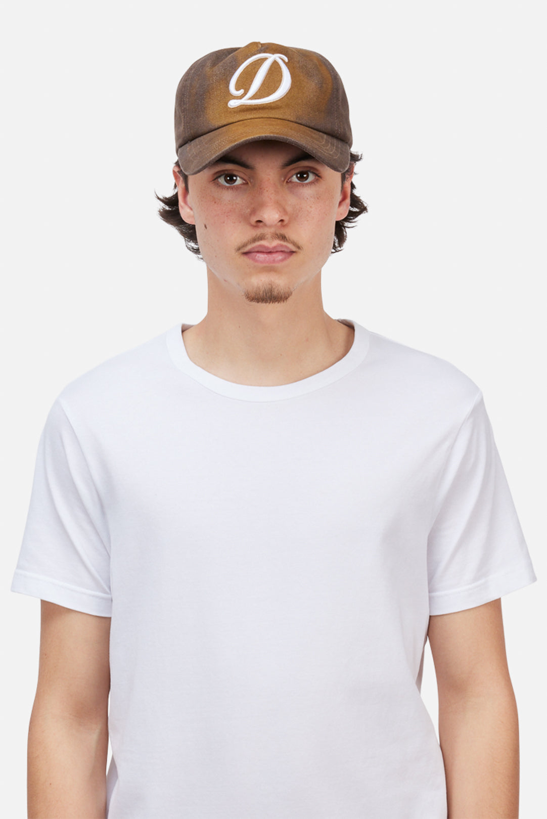 Dime | Cursive Denim Worker Cap - Brown Washed