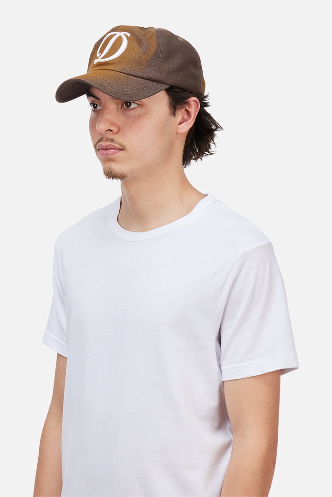 Dime | Cursive Denim Worker Cap - Brown Washed