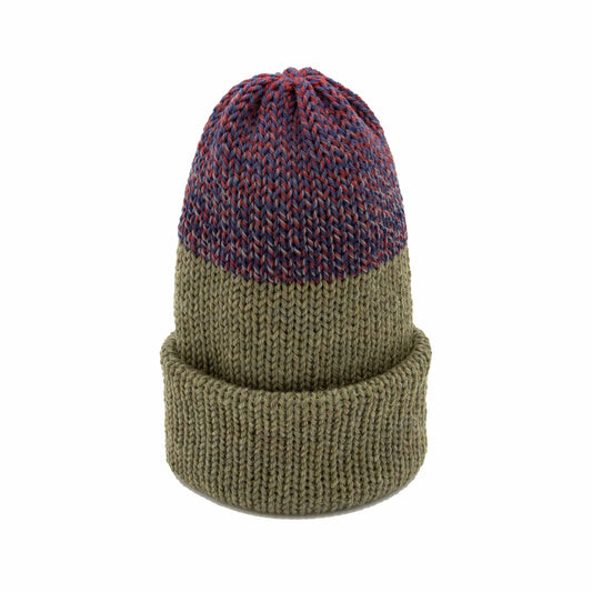 Chimney LTD | OG Fold Beanie - Pampas Green/Ted Red