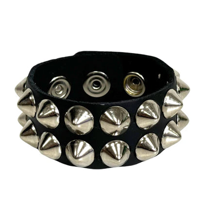 Funk Plus | 2 Row 1/2" Conical Spike Bracelet