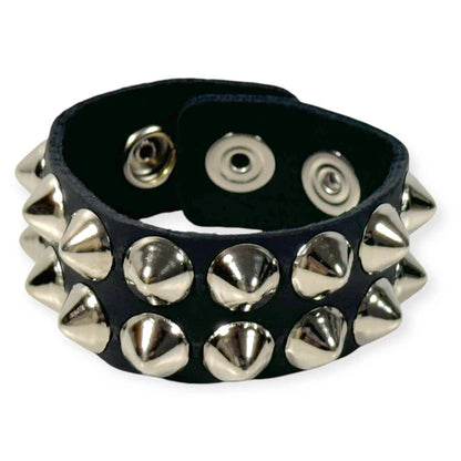 Funk Plus | 2 Row 1/2" Conical Spike Bracelet