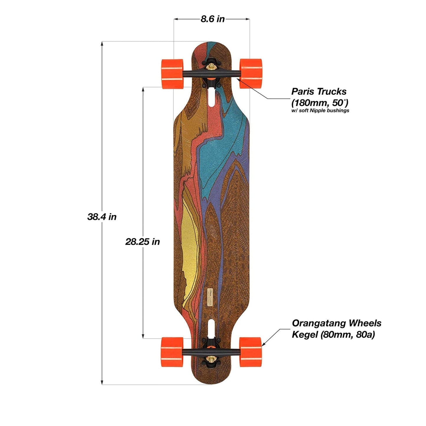 Loaded | 38.4" Icarus Complete - 80mm/80a Kegel Wheels - Flex 1