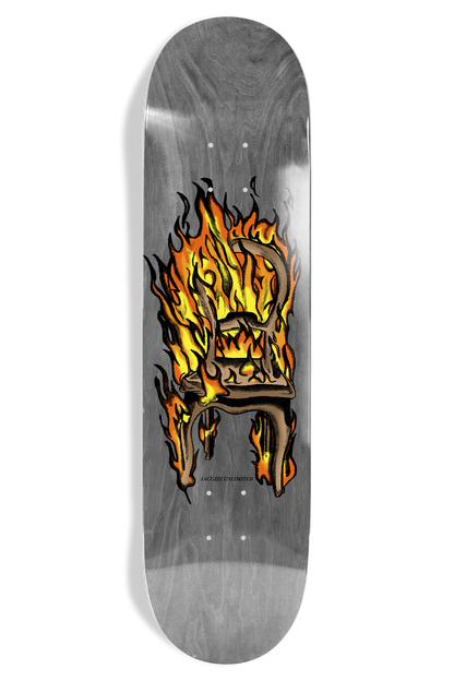 Jacuzzi Unlimited | 8.5" Chair On Fire Twin Tail EX7 Skateboard Deck