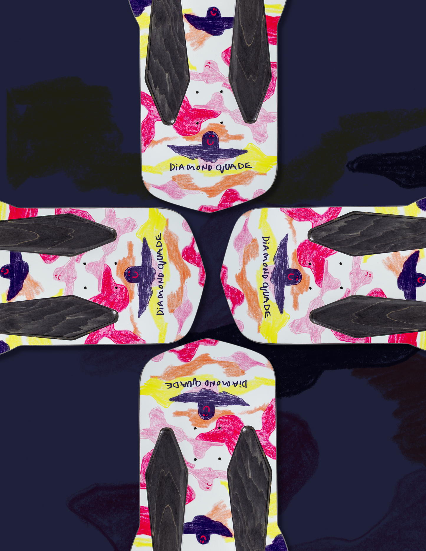 Krooked | 10.75" Diamond Quade Beamer Skateshop Day Skateboard Deck