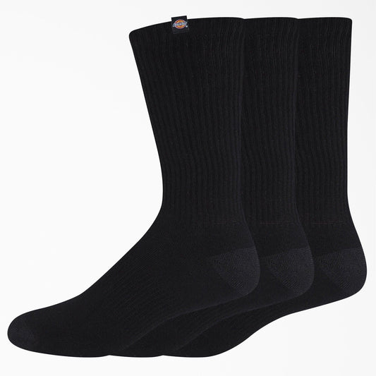 Dickies | Label Crew Socks 3-Pack - Size 6-12 - Black