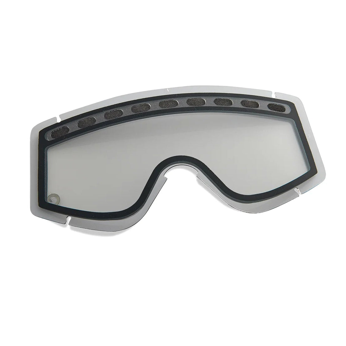 Clear goggles on a white background