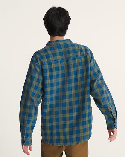 Vans | Lawson Solid Oxford Long Sleeve Button Down Shirt - Green Balsam/Vintage Indigo