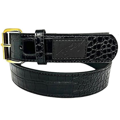 Loosey | Croc Skin Belt - Black