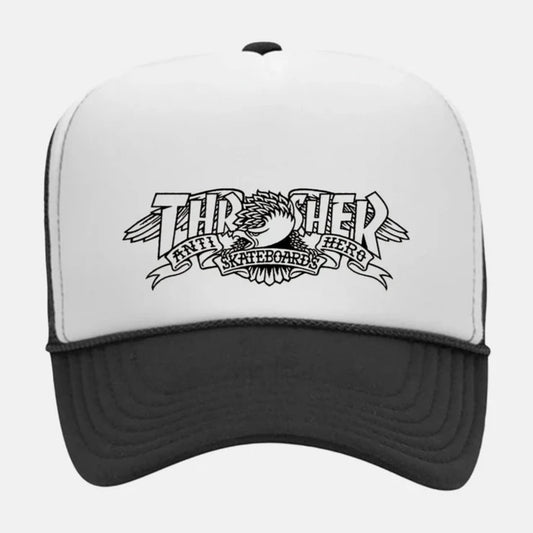 Thrasher | Anti-Hero Mag Banner Trucker Hat - Black/White