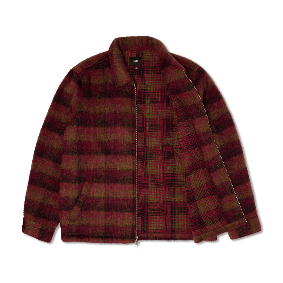 HUF | Megablast Plaid Jacket - Berry