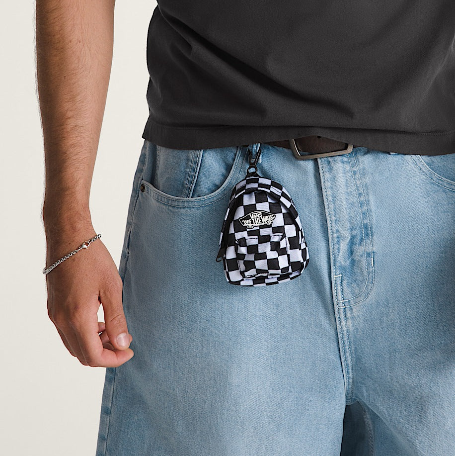 Vans | Micro Old Skool Checkered Keychain Backpack - Black/White