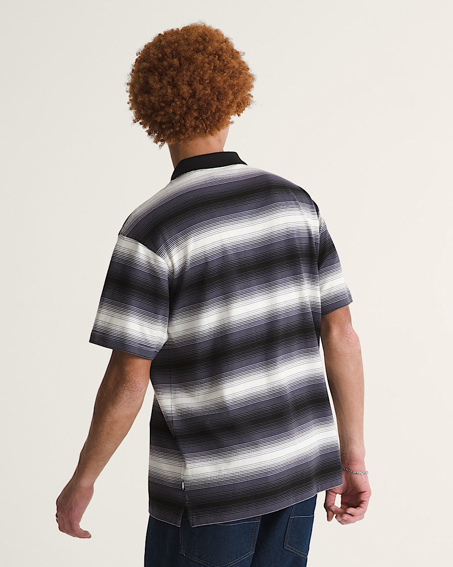 Vans | Molino Shadow Stripe Polo Shirt - Steel Shadow Gray