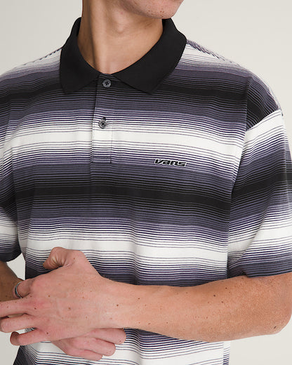 Vans | Molino Shadow Stripe Polo Shirt - Steel Shadow Gray