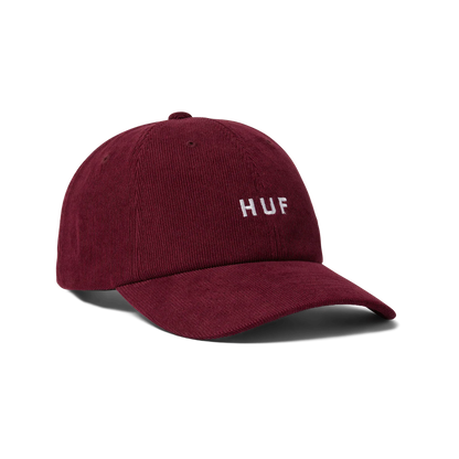 HUF | OG Corduroy 6 Panel Curved Visor Hat - Deep Wine