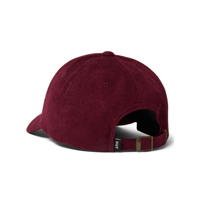 HUF | OG Corduroy 6 Panel Curved Visor Hat - Deep Wine