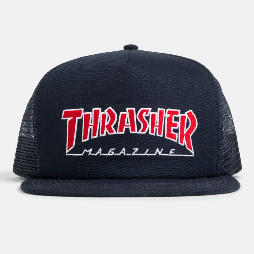 Thrasher | Outlined Trucker Hat - Navy