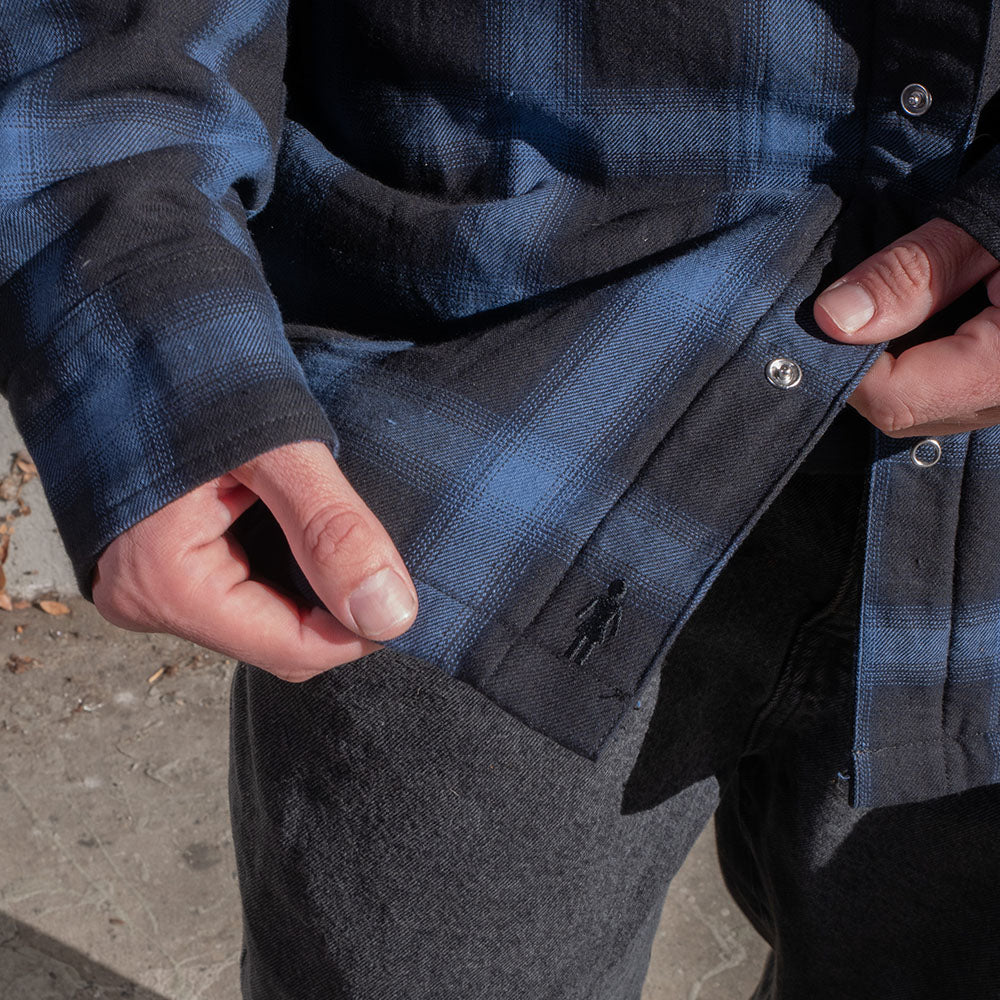 Girl | Sherpa Lined Flannel - Blue/Black