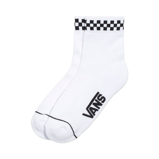 Vans | Women's Peak A Check Classic Half Crew Sock - White/Black