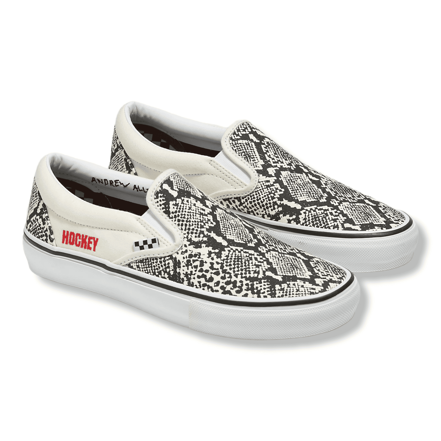 Snake print slip on vans Clearance