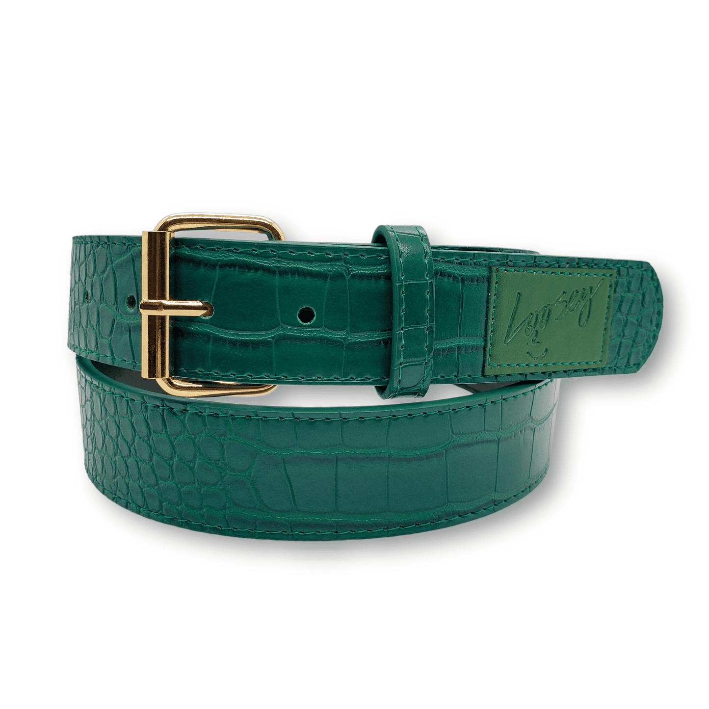 Loosey | Croc Skin Belt - Green