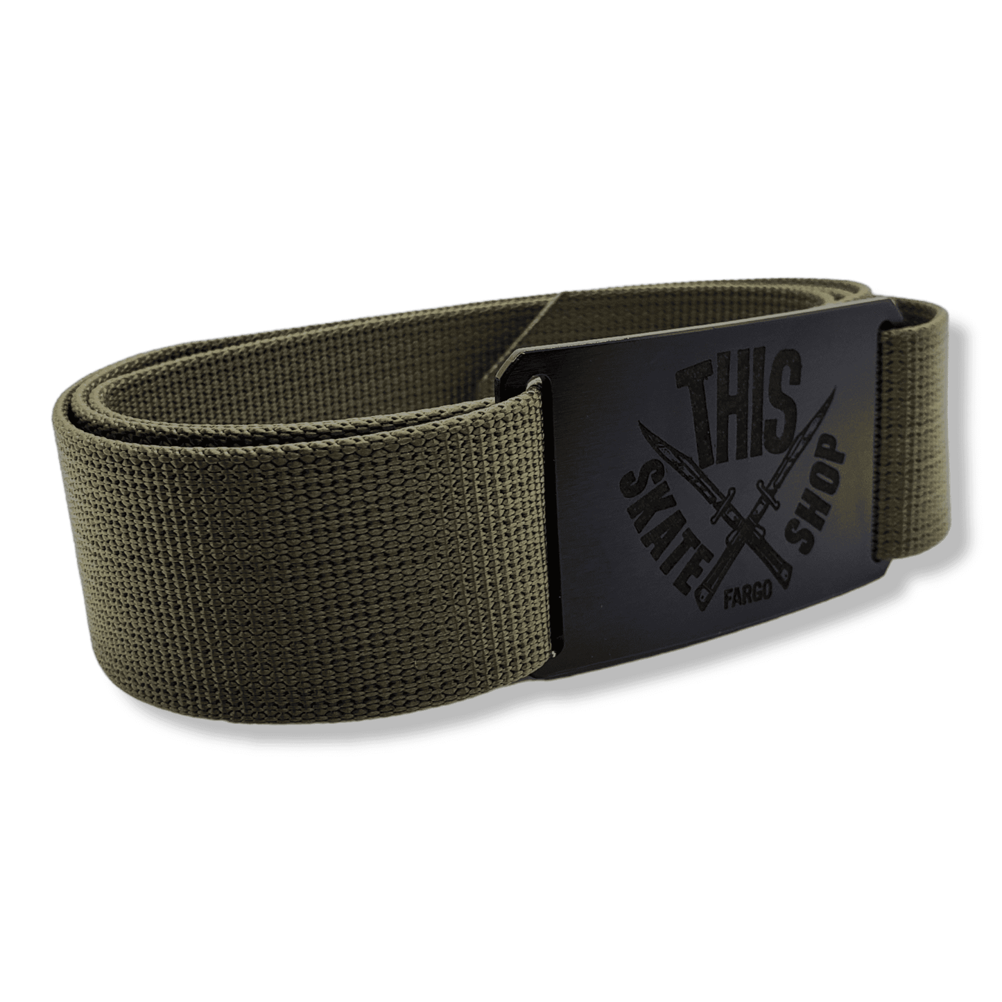 Grip6 | THIS Skateshop Midweight Belt - Black/Olive (LIFETIME WARRANTY)